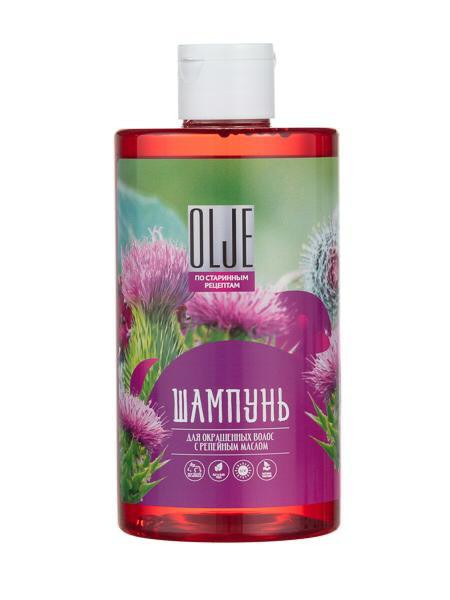 OLJE Натуральный шампунь для окрашенных волос с репейным маслом для поврежденных волос 450 мл в Ульяновске