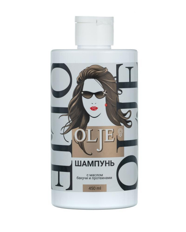 OLJE. Шампунь женский с маслом бакучи и протеинами, 450 мл в Ульяновске